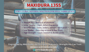 MAXIDURA 13SS welding electrode for structural steel and fabrication High-performance MAXIDURA 13SS electrode for boilers, tanks, and vehicles MAXIDURA 13SS rutile-coated electrode with smooth arc and easy slag removal Structural welding solution with MAXIDURA 13SS for reliable crack-free joints Fabrication and repair welding with MAXIDURA 13SS electrode MAXIDURA 13SS electrode delivering X-ray quality welds in all positions
