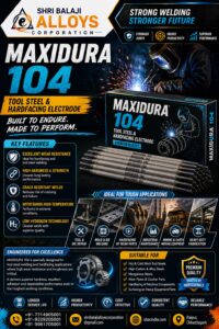 MAXIDURA 104 Tool Steel and Hardfacing Electrode for Industrial Welding Applications