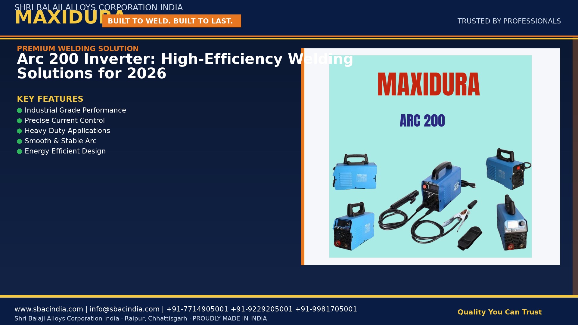 Arc 200 Inverter: High-Efficiency Welding Solutions for 2026